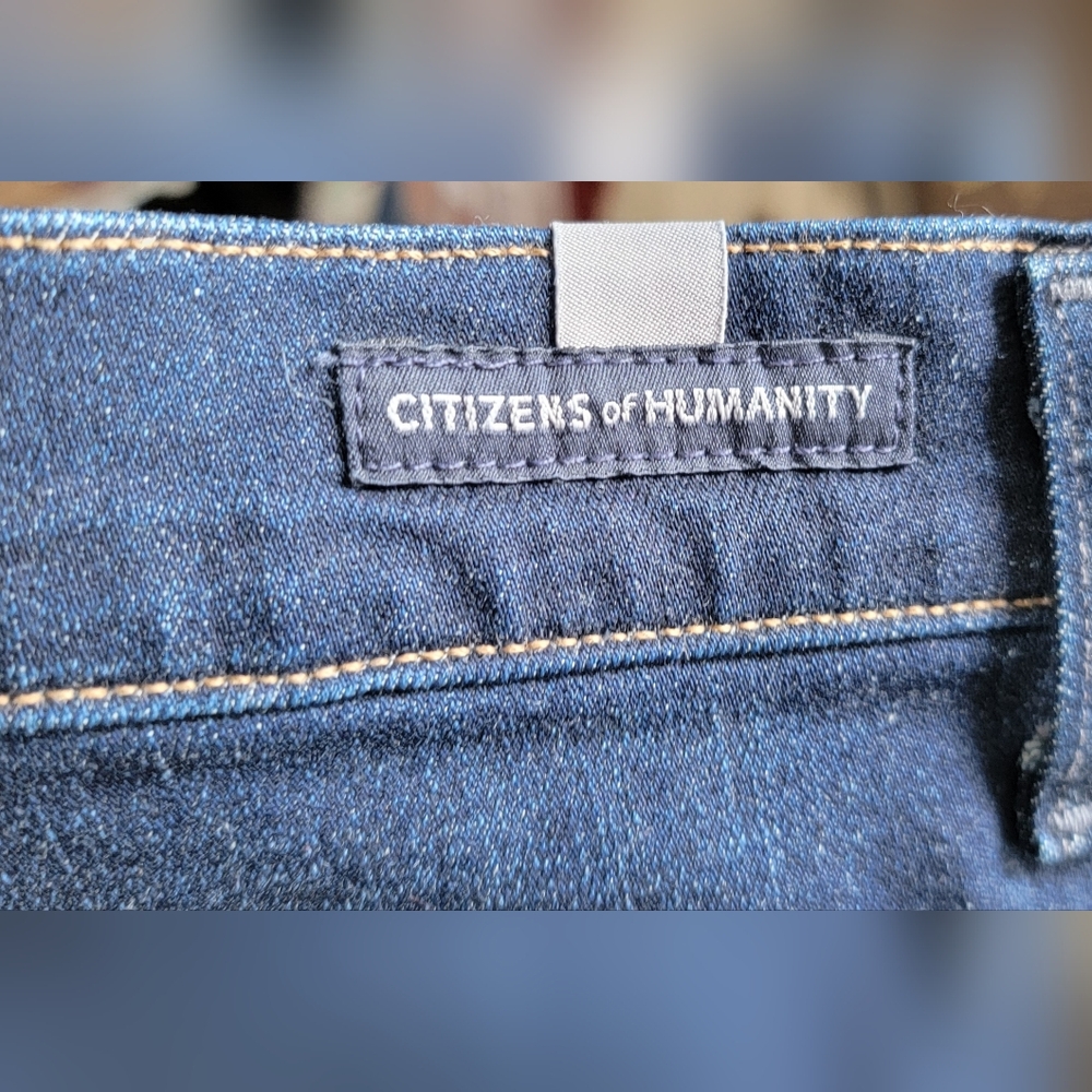 Citizens Of Humanity Chloe Mid Rise Super Flare Jean's Women's 28 Dark Blue Wash - Picture 8 of 16